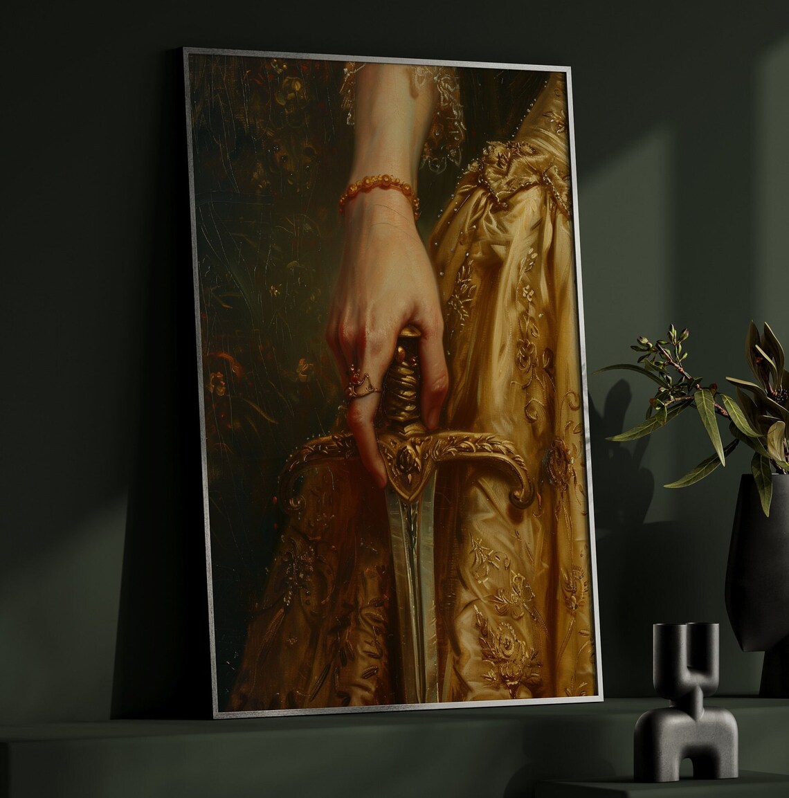 Victorian Dagger and Sword Art Print, Moody Antique - Image 5