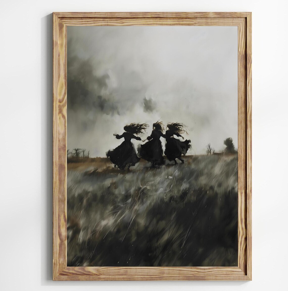 Witch Coven Dark Academia Art Print, Gothic Halloween - Image 2