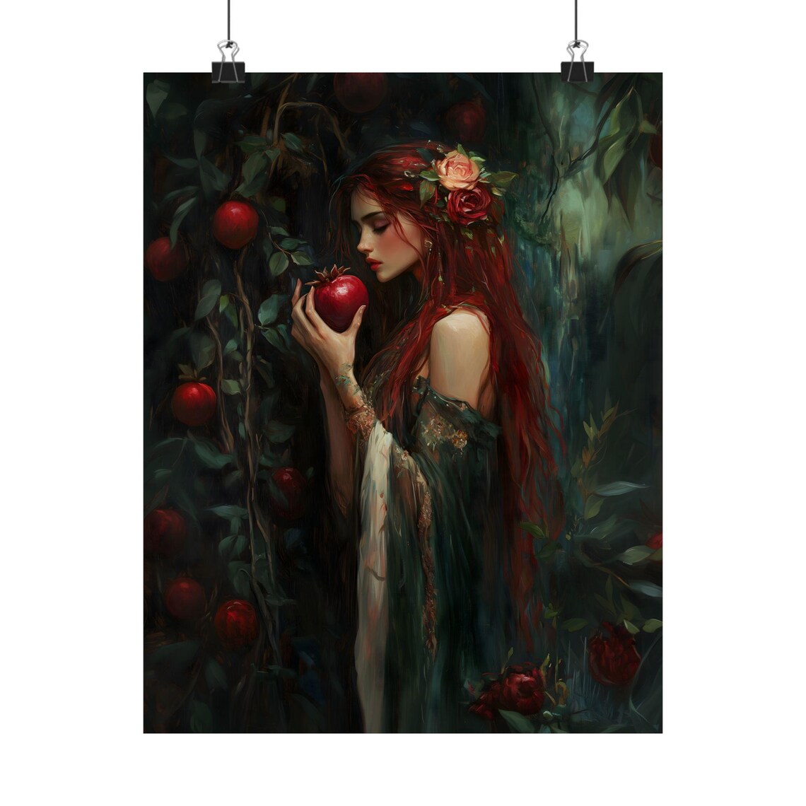 Persephone With Pomegranate, Dark Academia Art Print - Image 2