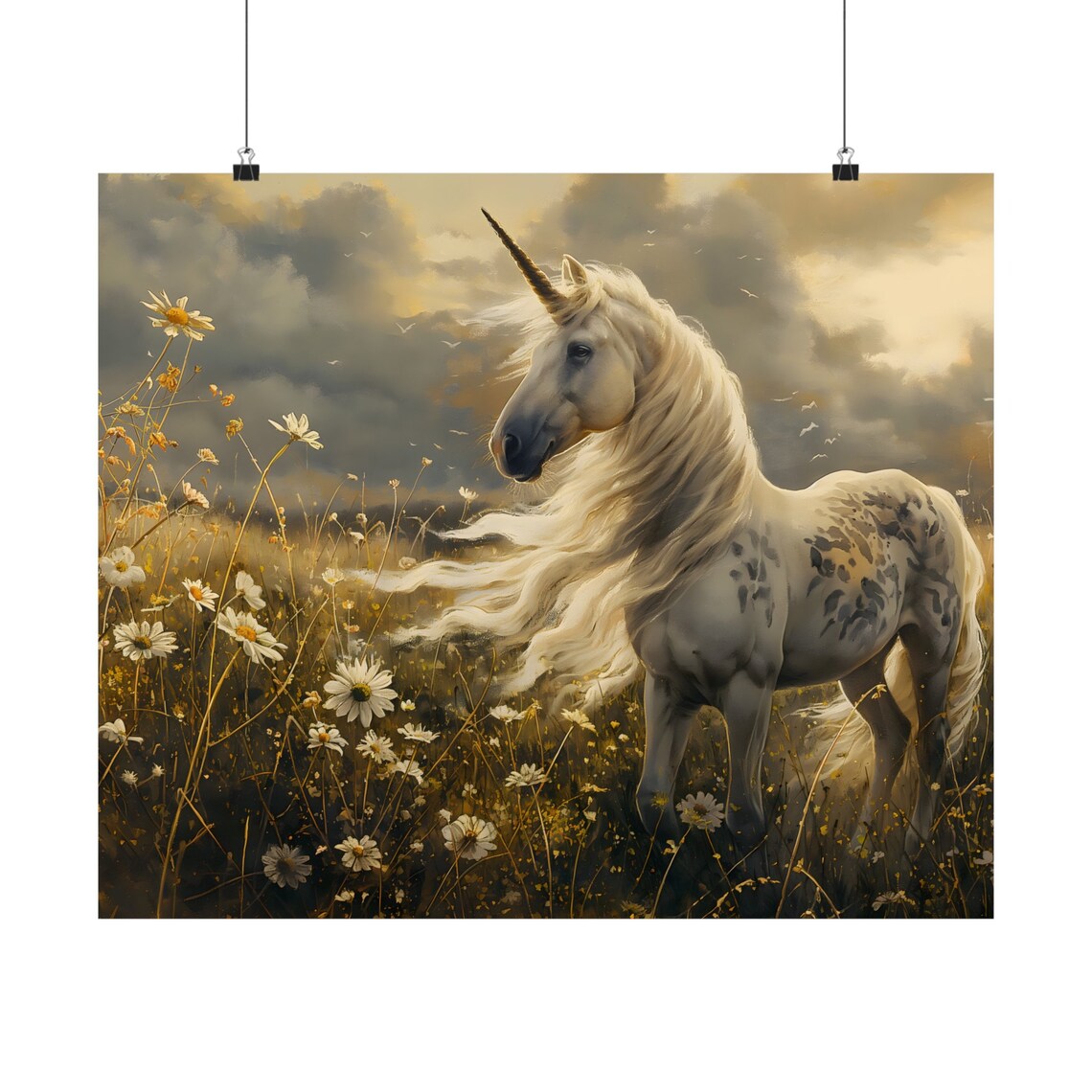 Unicorn Moody Art Print, Dark Academia Victorian - Image 2