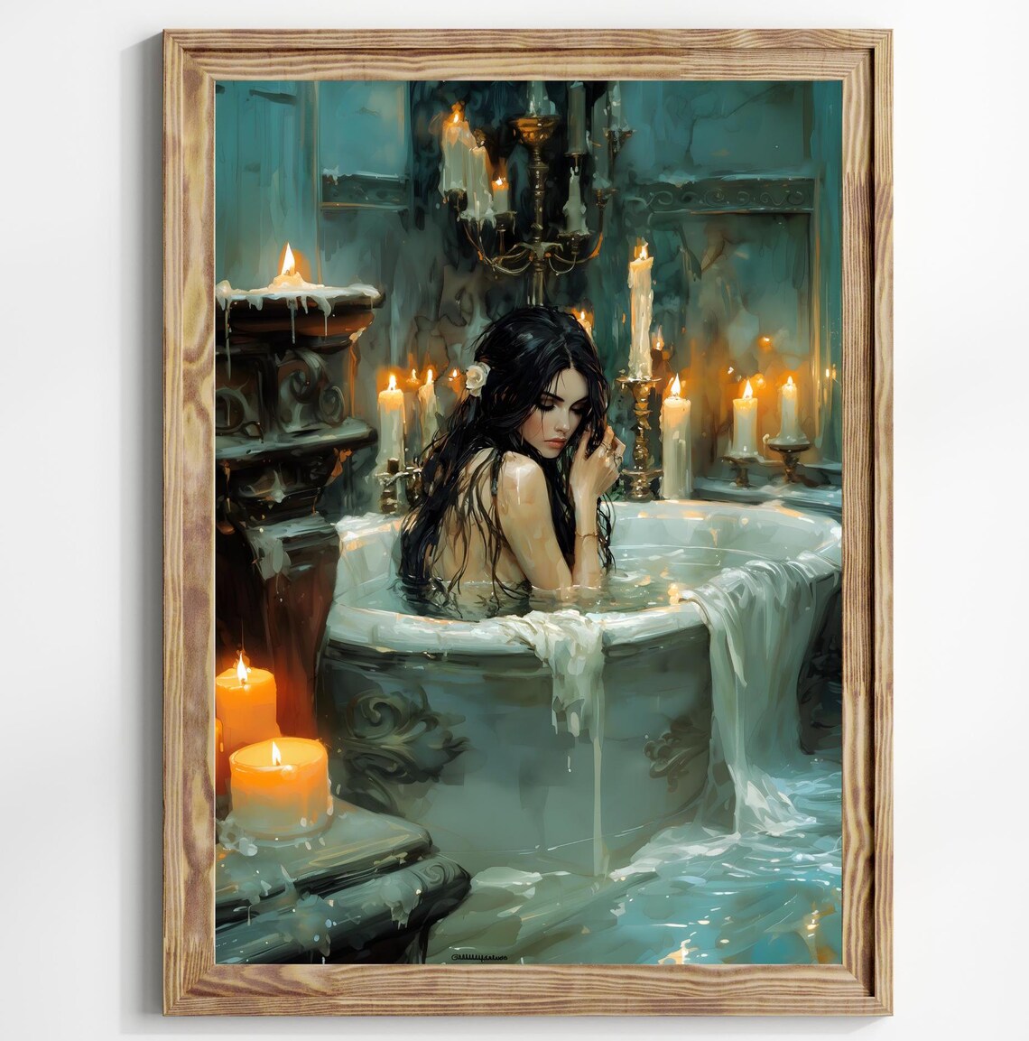 Witch In Bathtub Dark Academia Wall Art Print - Image 2