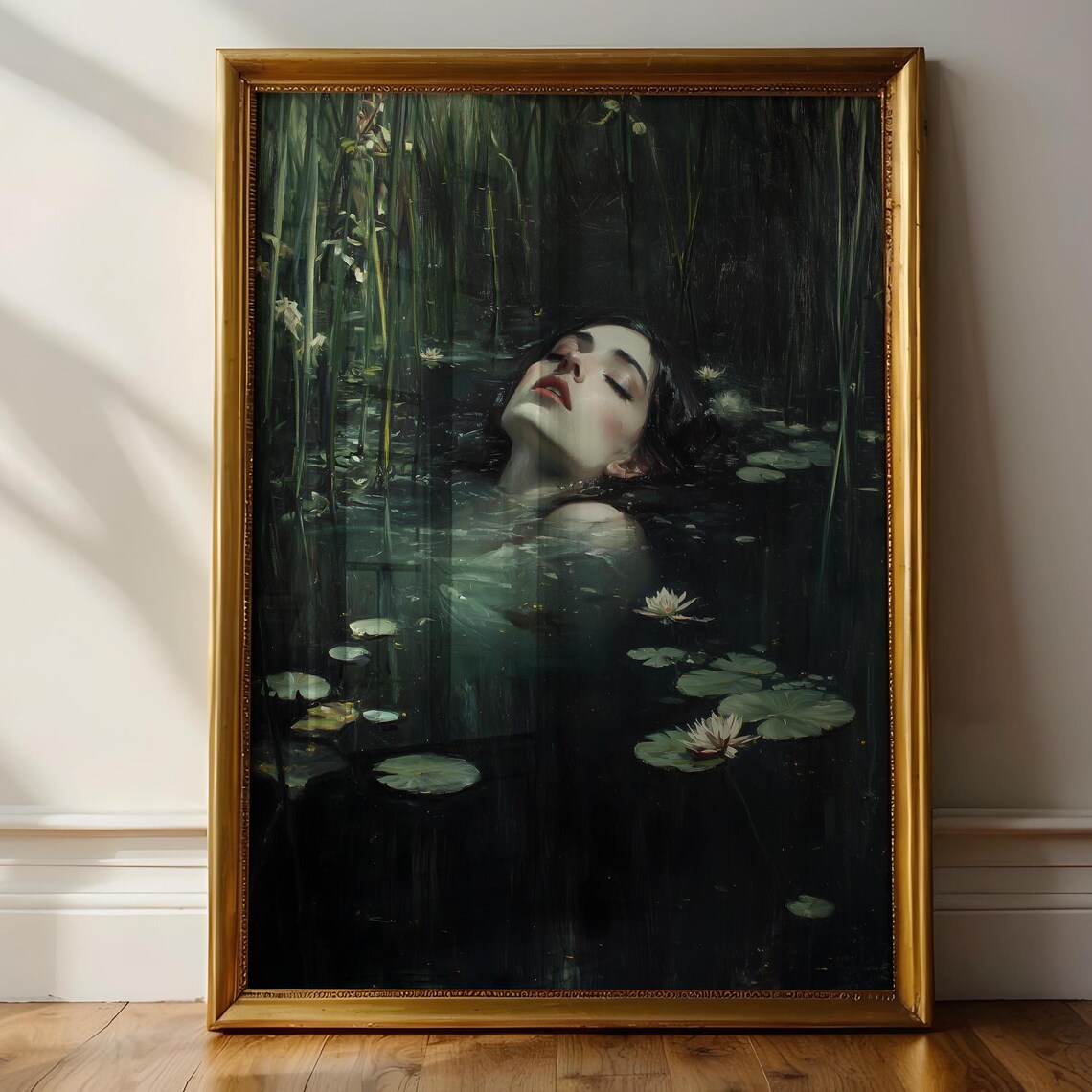 Ophelia Dark Academia Lake Gothic Art Print - Image 3