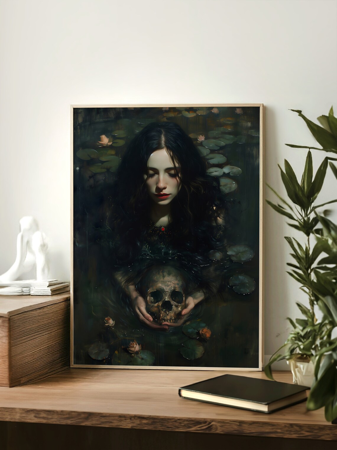 Skull Gothic Dark Academia Victorian Art Print - Image 2