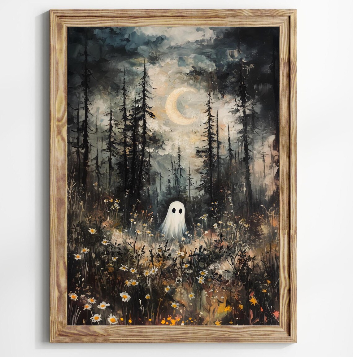 Ghost in a Magical Forest, Dark Academia Print
