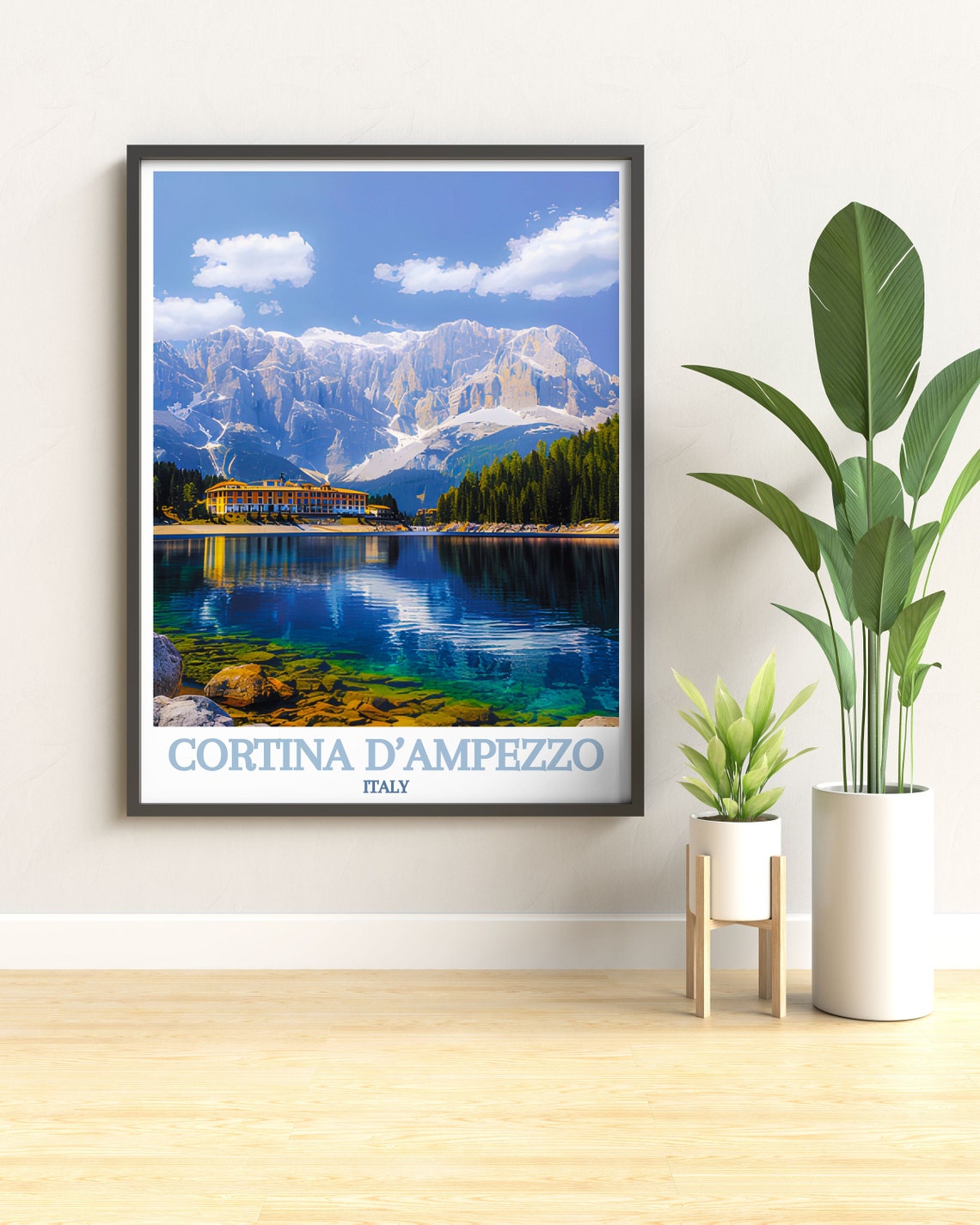 Cortina dAmpezzo Lake Misurina Dolomites Reflection Poster Art - Image 2