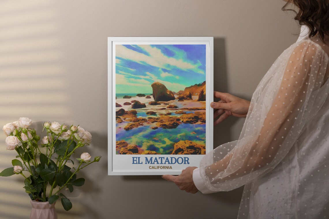 El Matador California Tide Pools Rocky Shore Ocean Travel Poster - Image 3