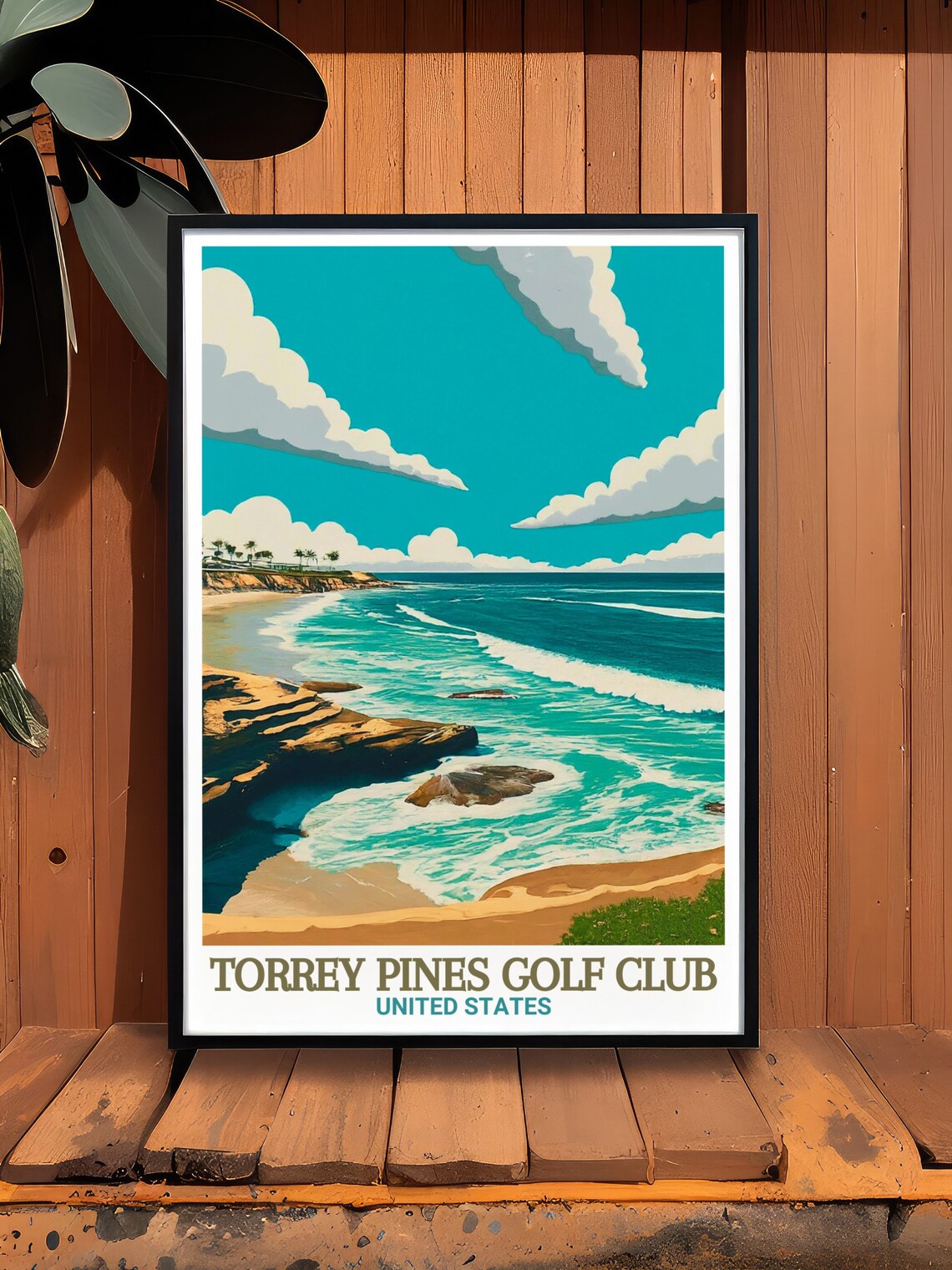 Torrey Pines Golf Club Travel Poster La Jolla Shores Wall Art Torrey Pines Golf Club And La Jolla Shores Posters La Jolla Shores Print - Image 4