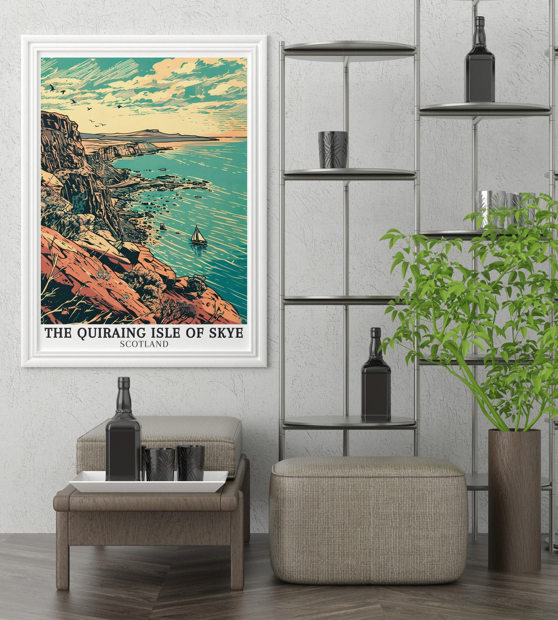 The Quiraing Isle Of Skye Travel Poster Staffin Bay Trotternish Ridge Art The Quiraing Isle Of Skye Travel Print - Image 2