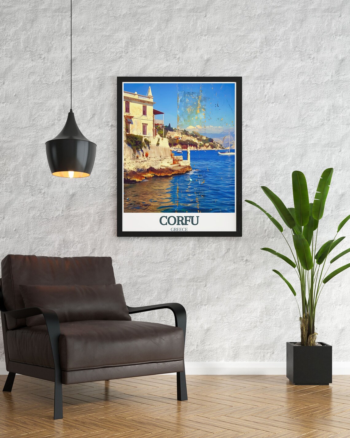 Corfu Greece Historic Coastal Villa on the Ionian Sea Poster - Image 2