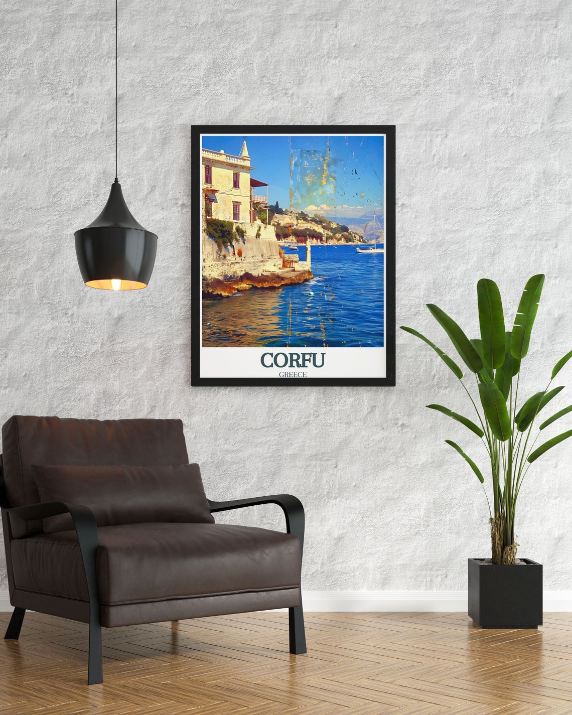 Corfu Travel Poster Old Fortress Of Corfu Ionian Sea Travel Poster Corfu Greece Island Art Prints Sea Posters And Prints - Image 2