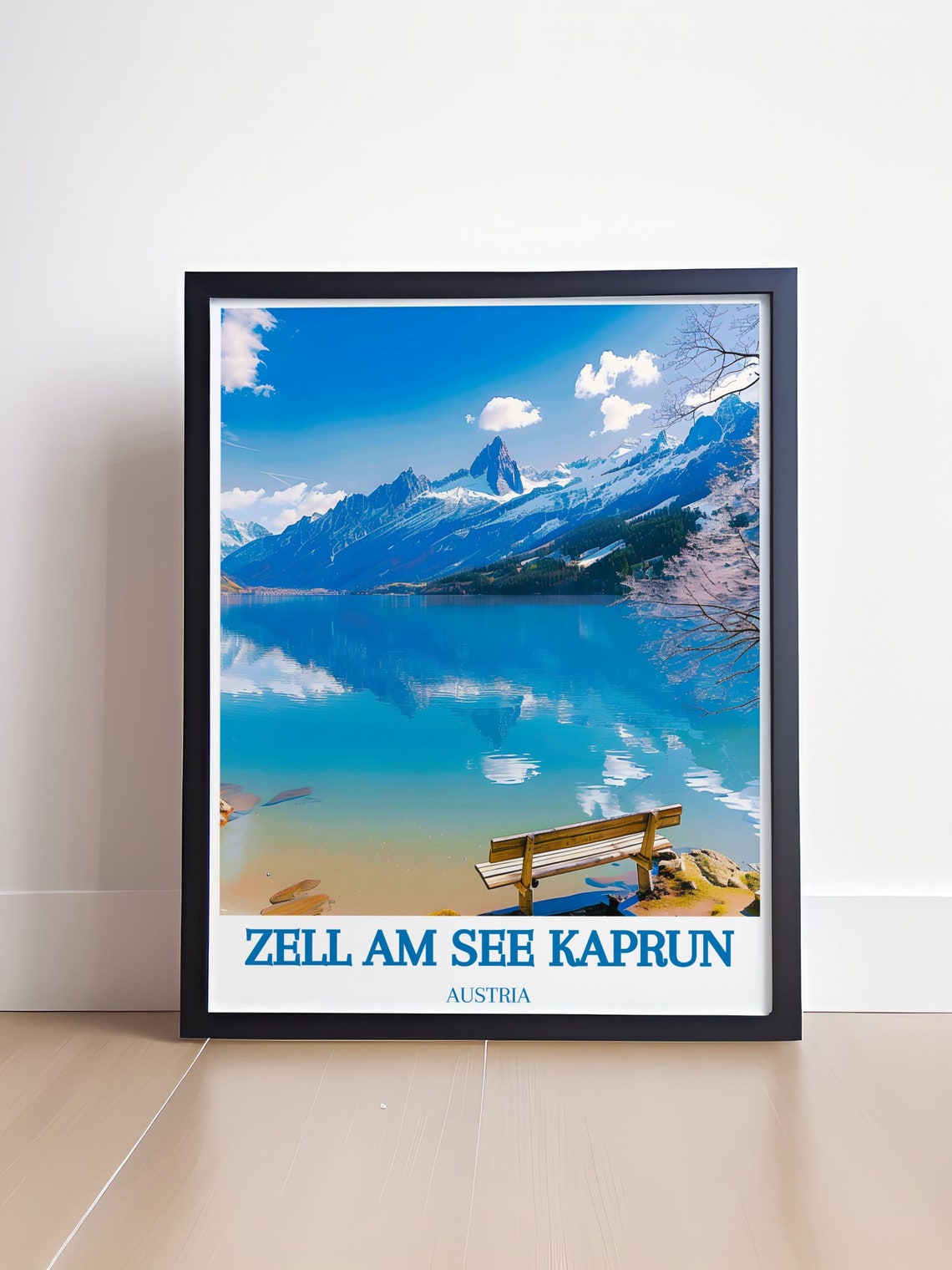 Zell Am See Kaprun Mirror Lake Alpine Mountain Reflection Poster - Image 4