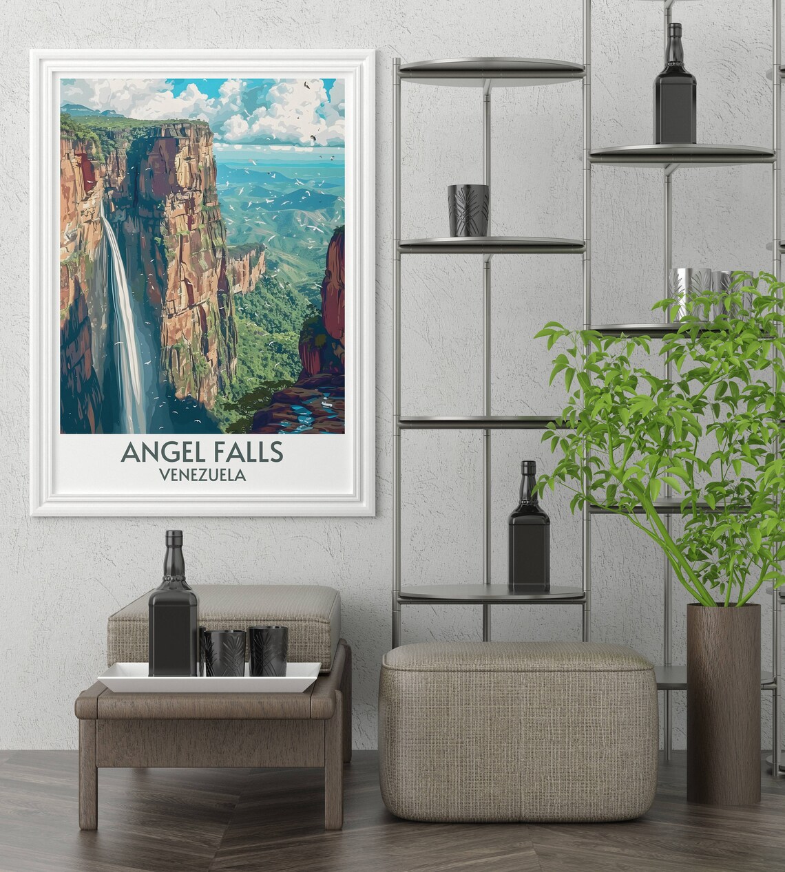 Angel Falls Tepui Cliff Waterfall Canaima Venezuela Travel Poster - Image 4