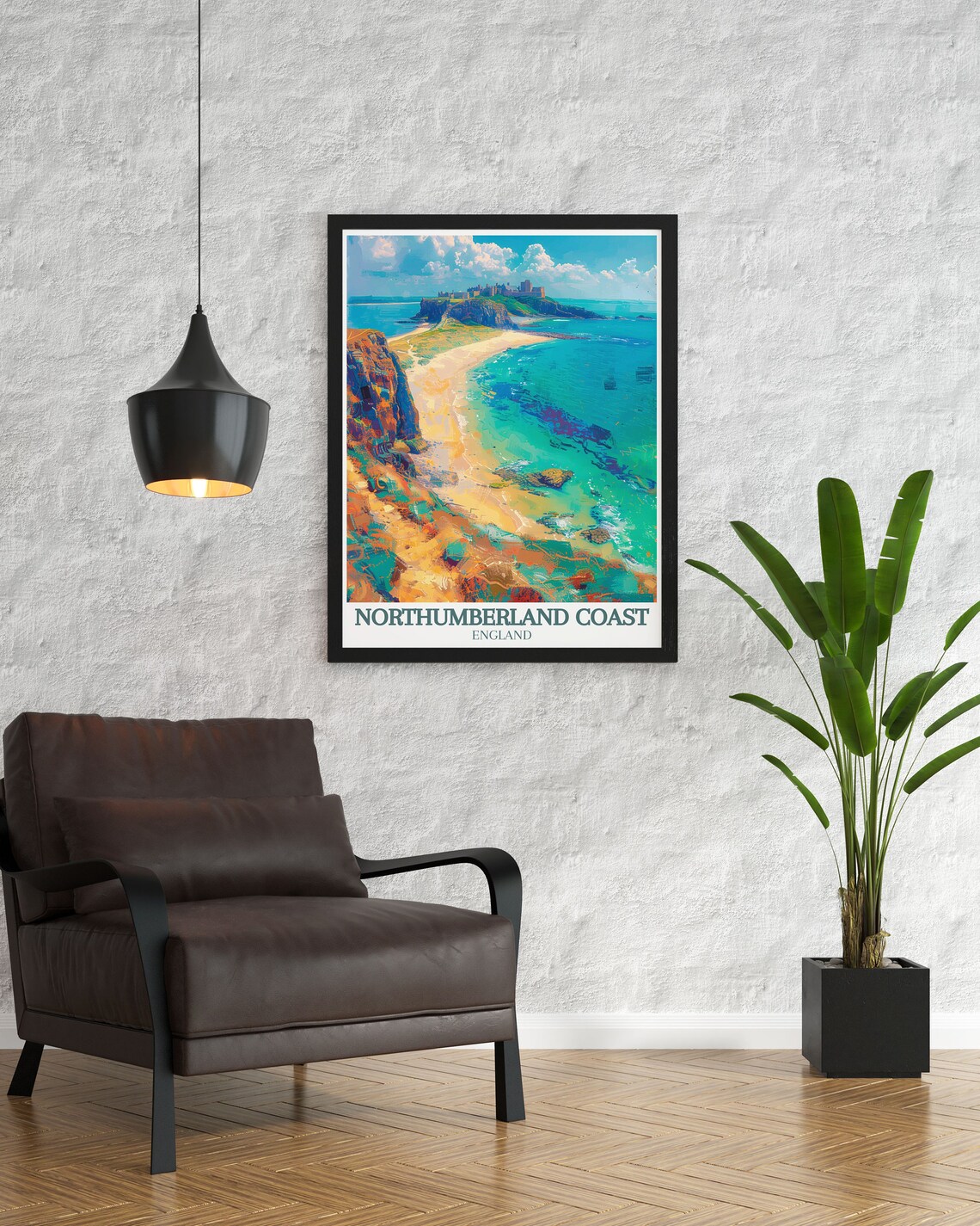 Northumberland Coast England Bamburgh Castle Sandy Bay Poster - Image 3