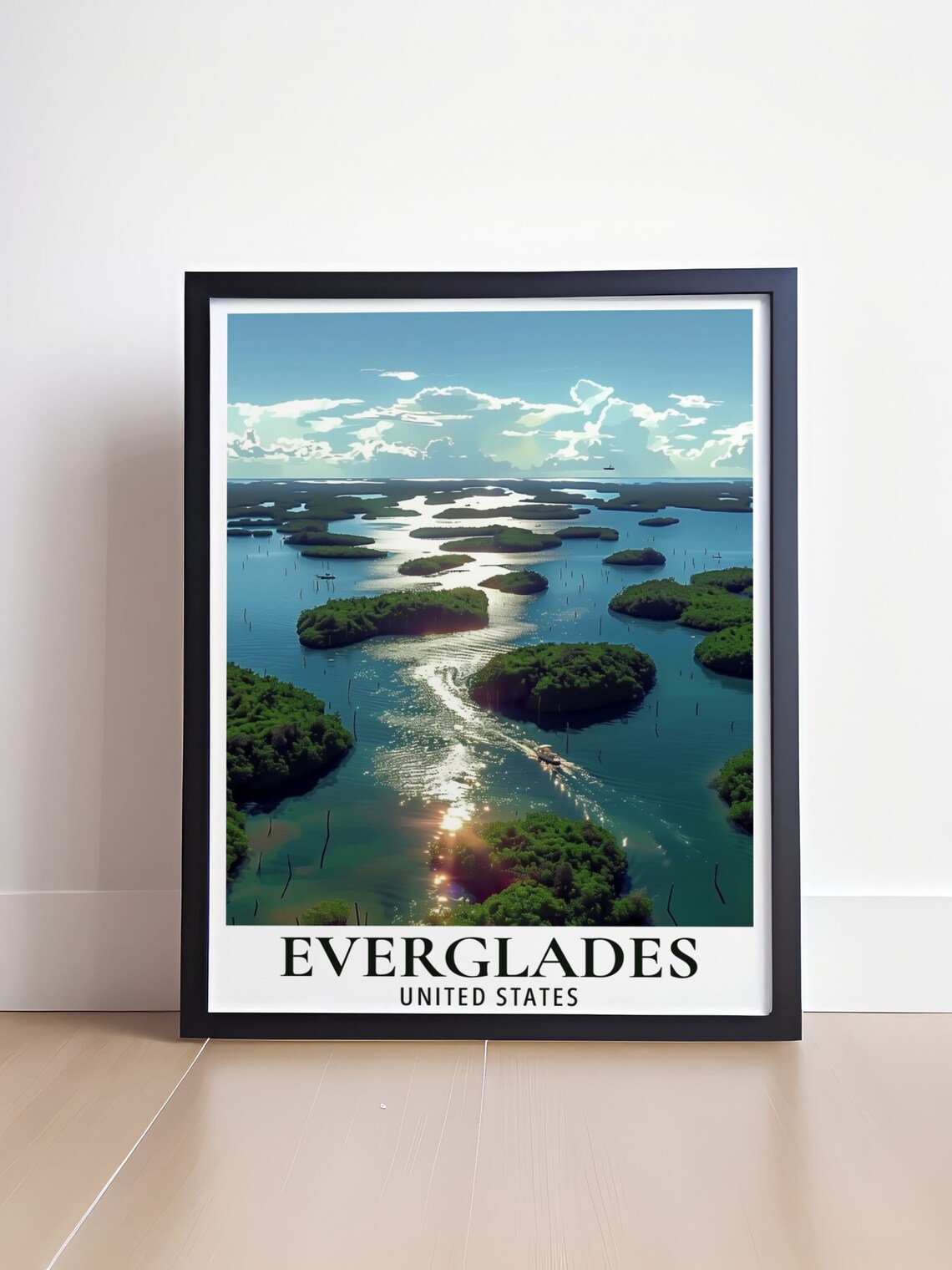Everglades Florida Aerial View Mangrove Islands Nature Poster - Image 4