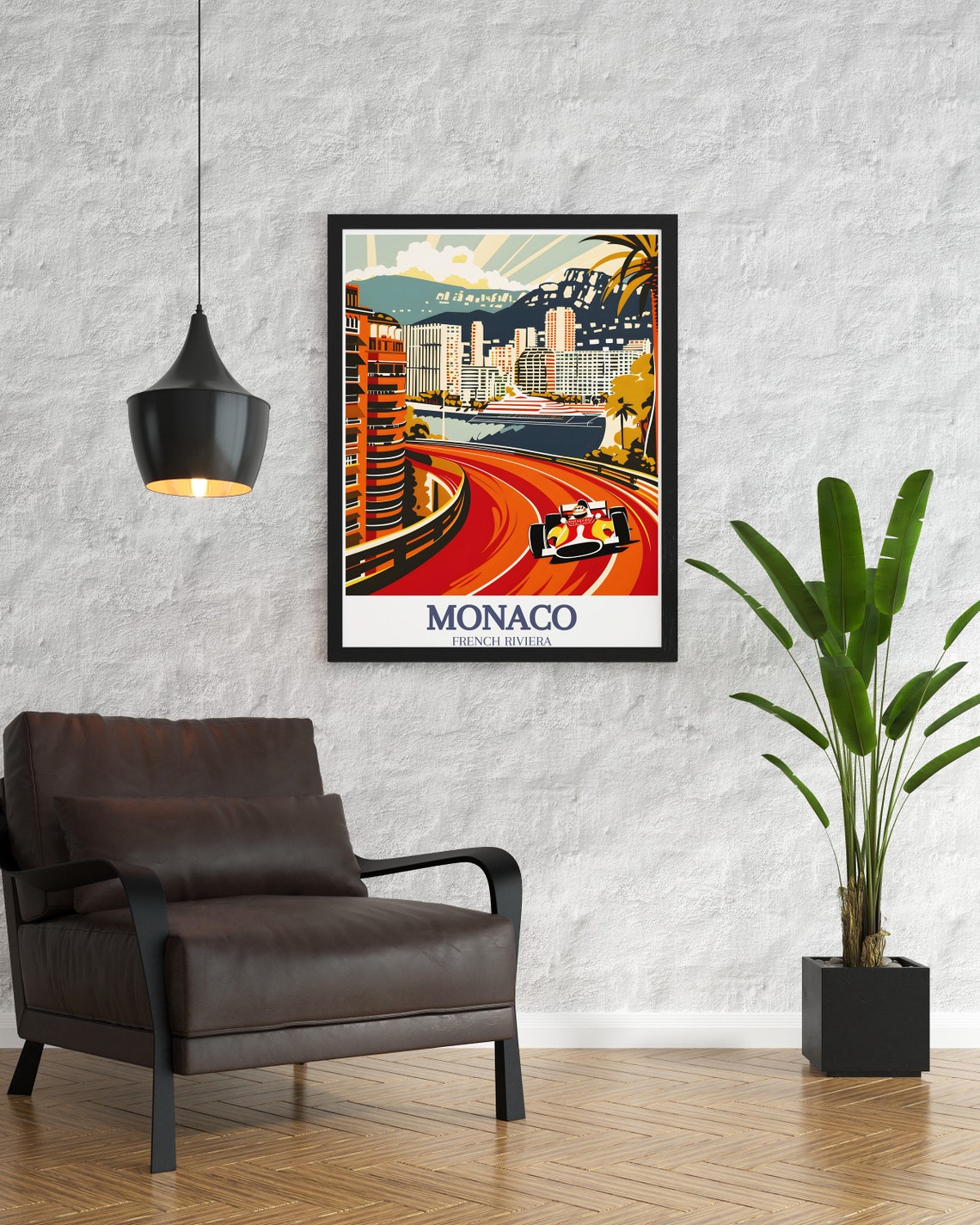 Monaco Travel Print Monte Carlo Port Hercules Poster Monaco Artwork Of Port Hercules Monte Carlo And Port Hercules Travel Poster - Image 2