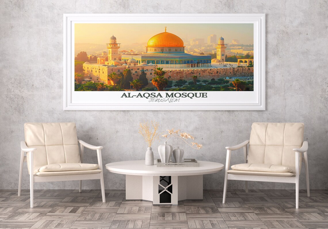 Alaqsa Mosque Al Quds Jerusalem Boho Art Print - Image 3
