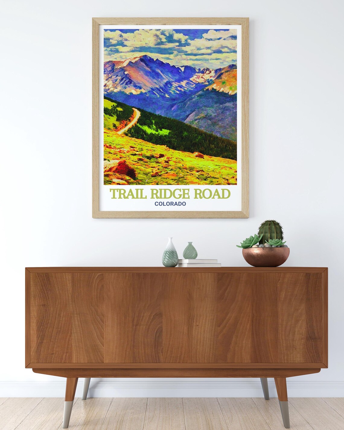 Trail Ridge Road Rocky Mountain Alpine Vista Colorado Painterly Travel Poster - Image 4