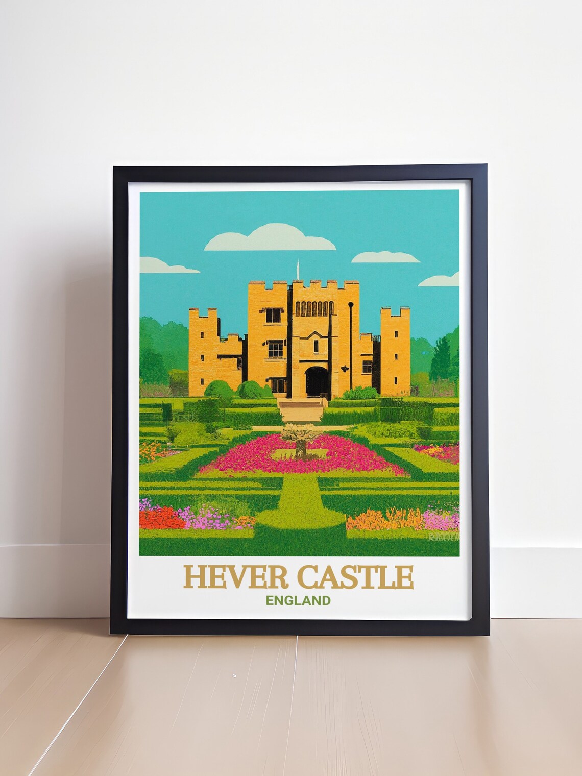 Hever Castle Italian Gardens Colorful Floral England View Poster - Image 4