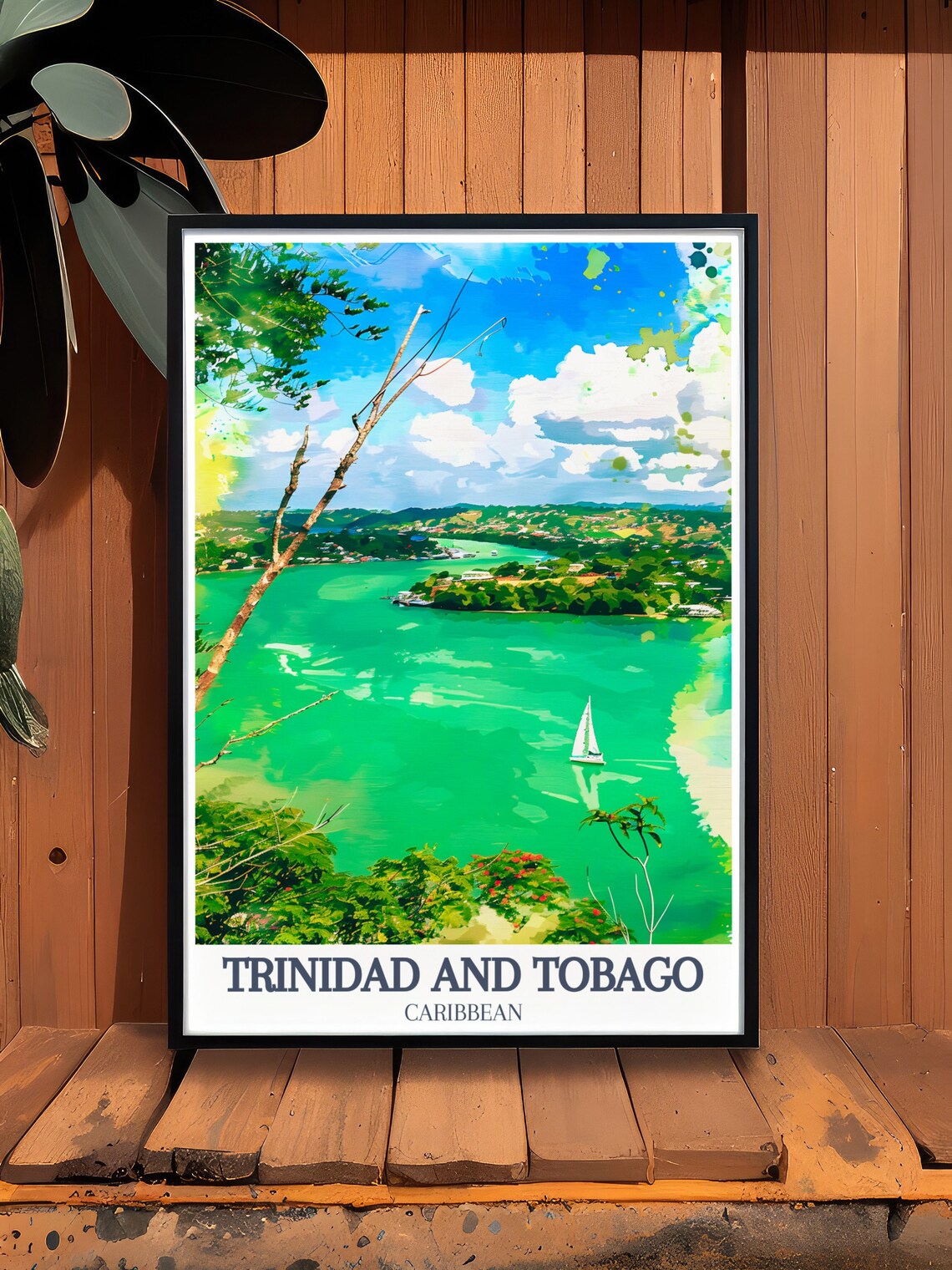 Trinidad And Tobago Wall Art Nylon Pool Scarborough Travel Poster Nylon Pool Scarborough And Trinidad Tobago Art - Image 2