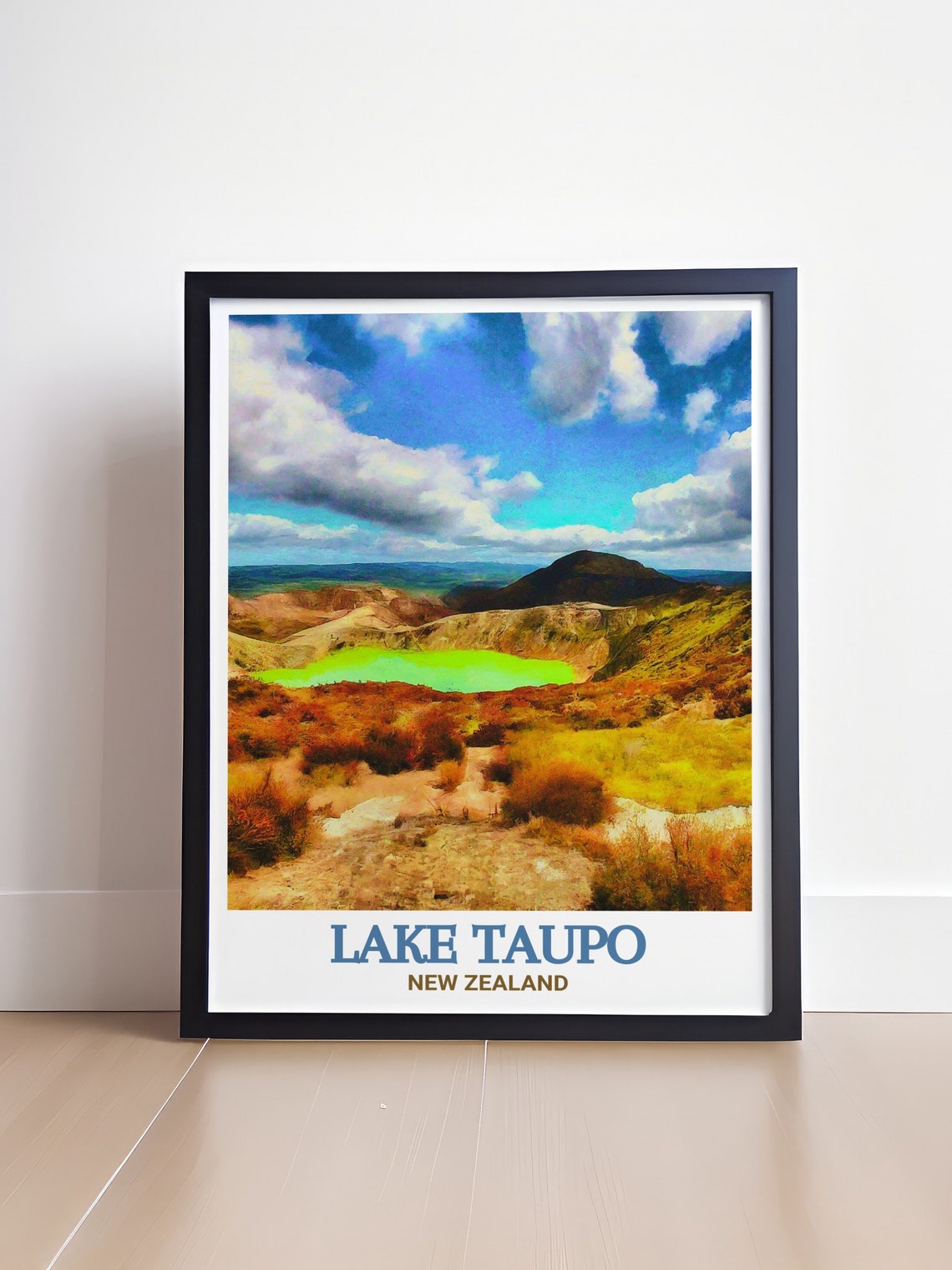Ake Taupo Travel Wall Art Tongariro National Park Travel Print New Zealand Scenic Poster Tongariro Art L Nature Scenic Print - Image 4