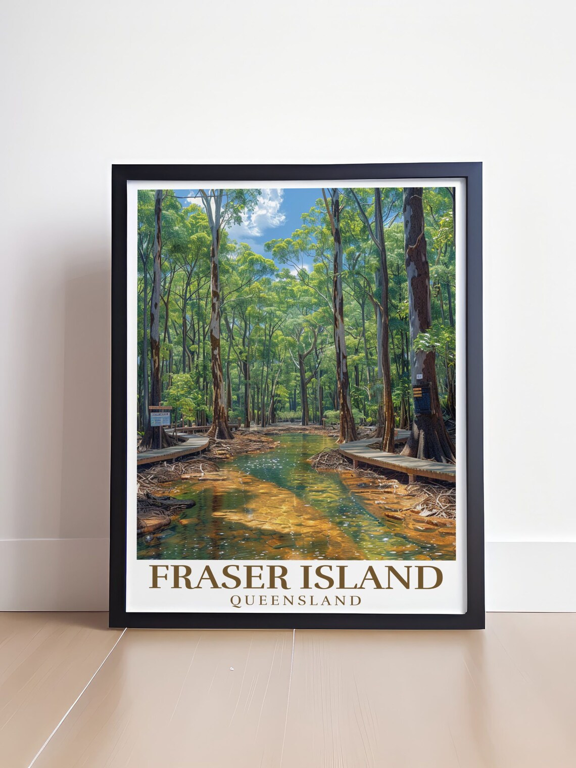 Fraser Island Queensland Rainforest Creek Boardwalk Nature Poster - Image 4