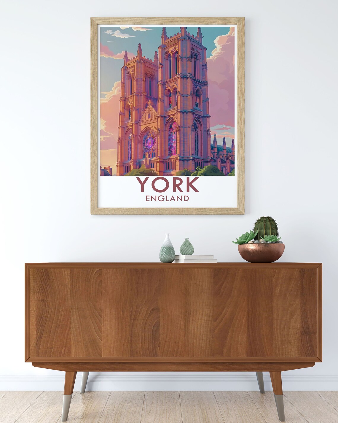 York England Historic York Minster Gothic Towers At Sunset Poster - Image 3
