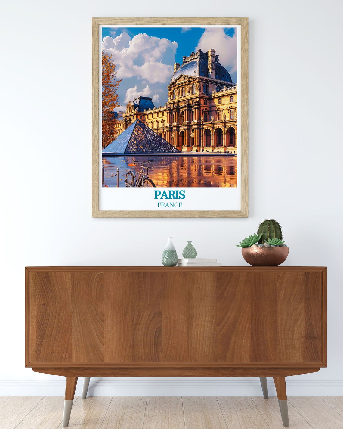 Paris Decor Masterpiece Louvre Museum Colorful Art Print Louvre Museum Wall Art - Image 2