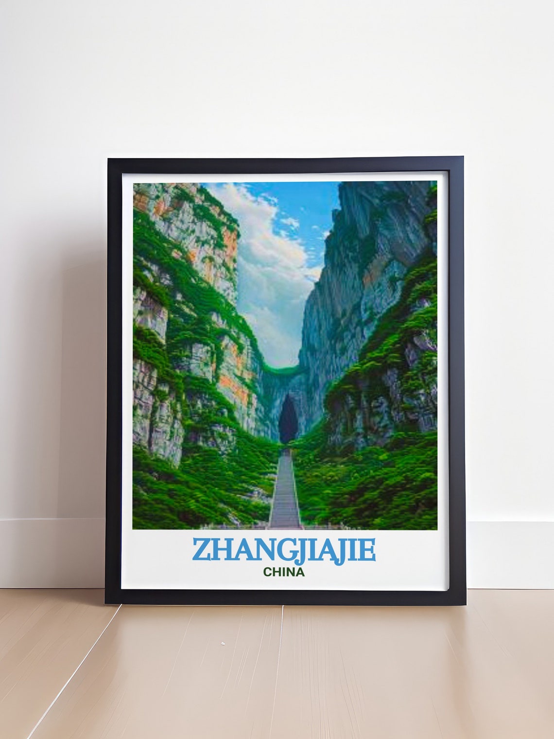 Zhangjiajie Travel Poster Tianmen Mountain Art Tianmen Mountain Decor And Art Print Zhangjiajie China Art Print Zhangjiajie Decor - Image 3