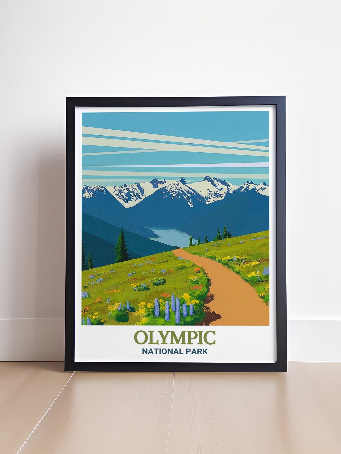 Olympic National Park Hurricane Ridge Wildflower Trail Vista Poster - Image 4