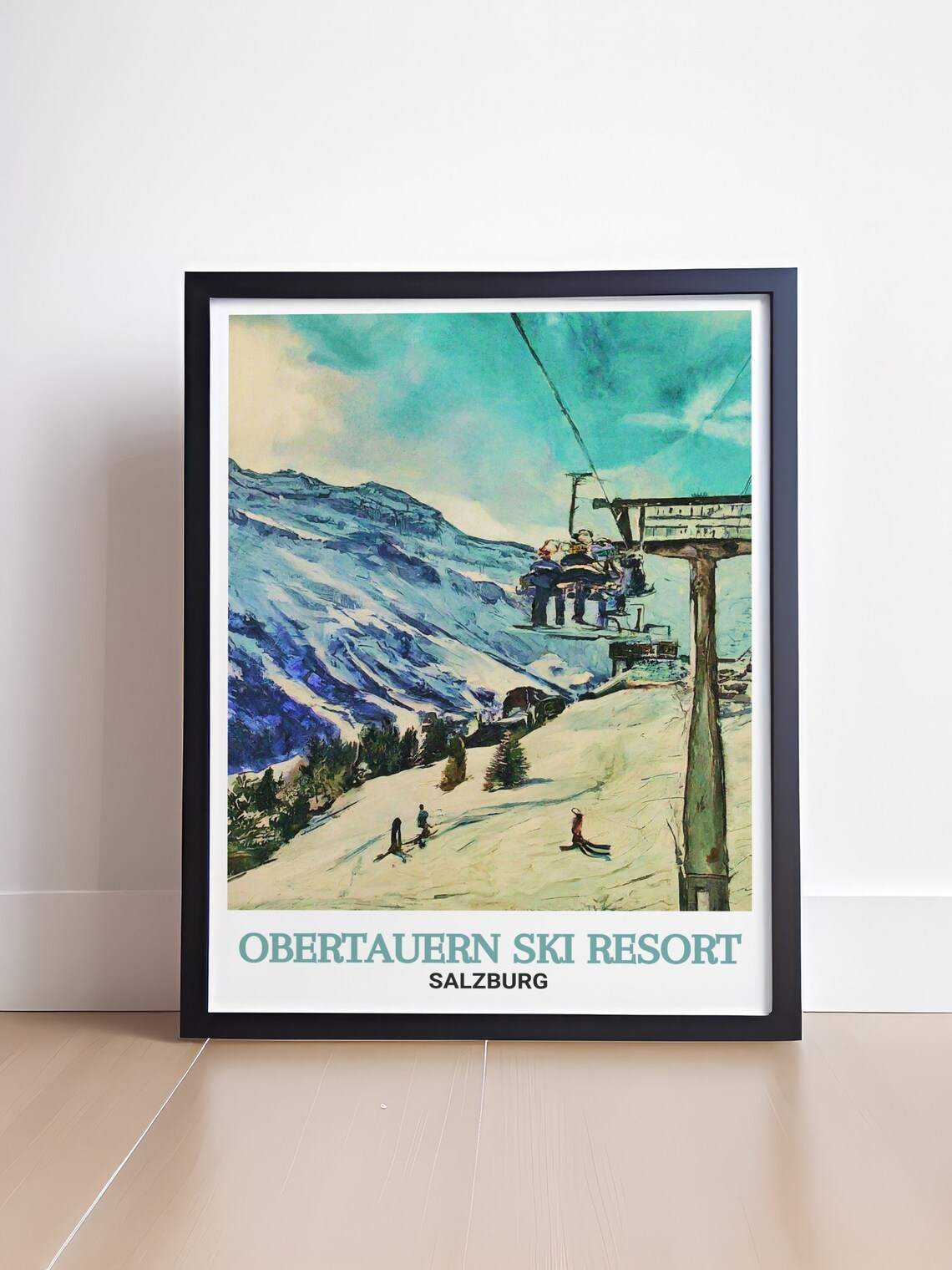Obertauern Ski Resort Salzburg Chairlift Mountain Snow Poster - Image 4