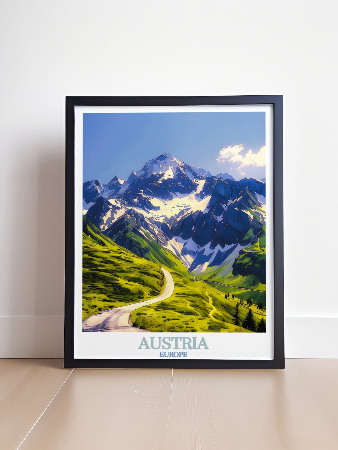 Grossglockner High Alpine Road Beneath Snow Peaks Austria Poster - Image 4