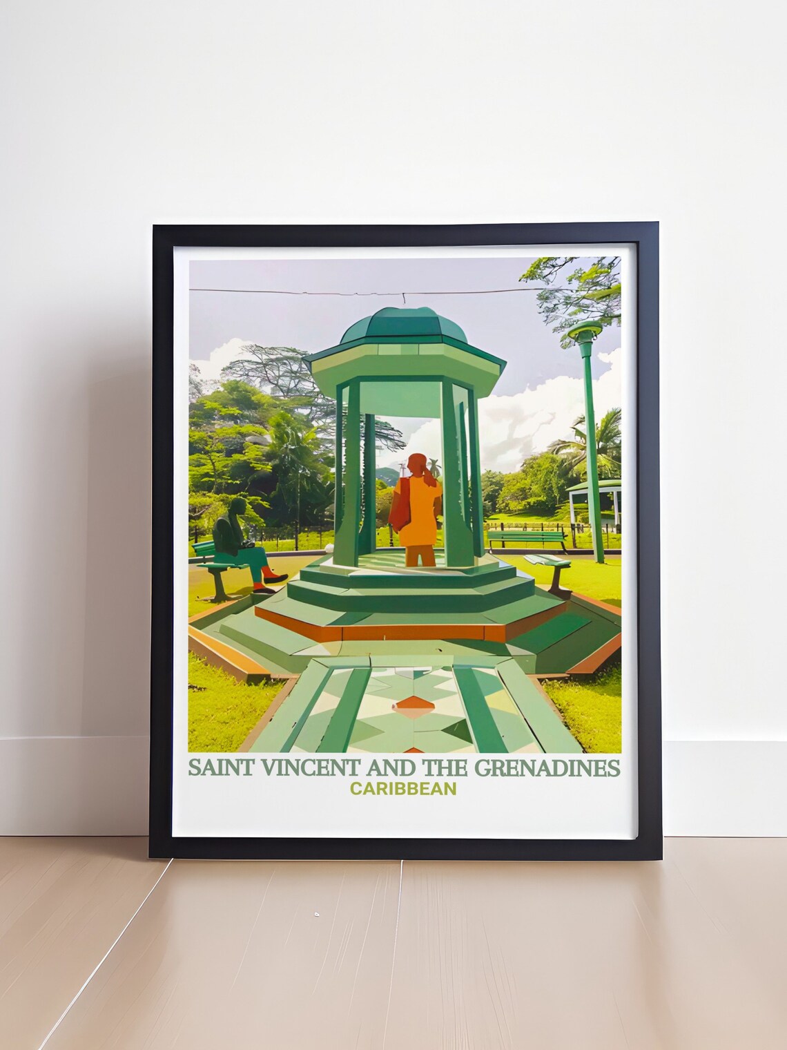 Saint Vincent And The Grenadines Botanic Gardens Gazebo Travel Poster - Image 4