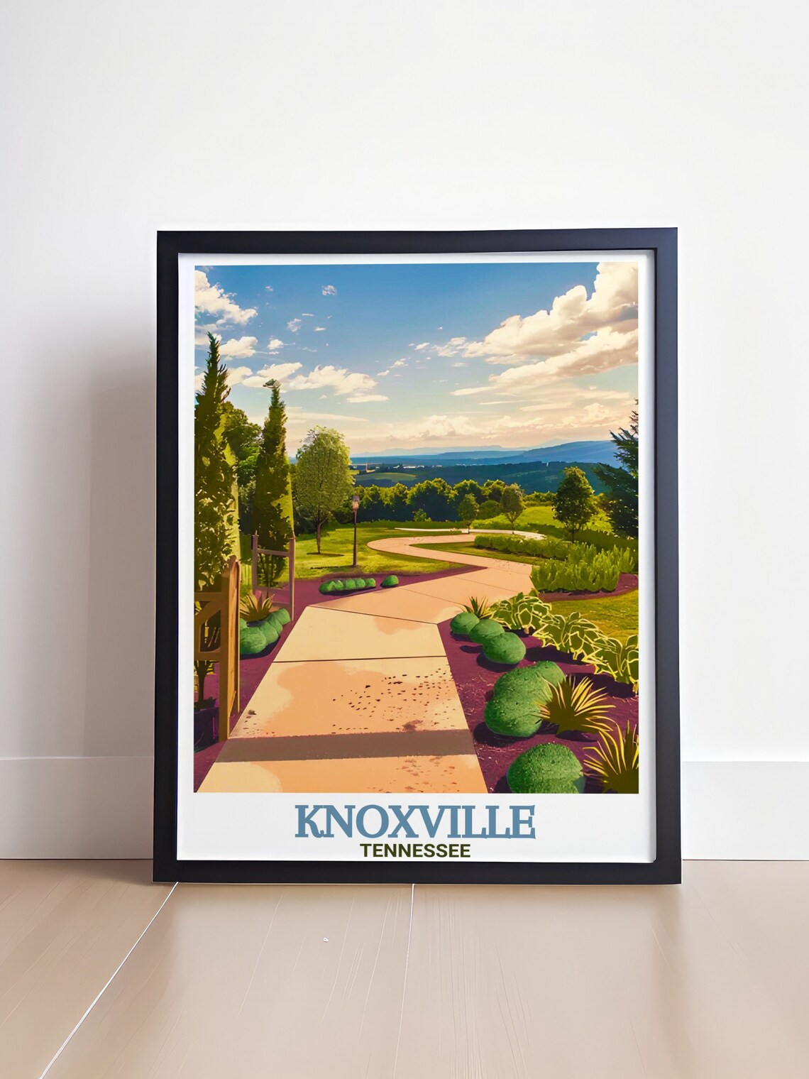 Knoxville Tennessee Botanical Garden Pathway Flowers Travel Poster - Image 4
