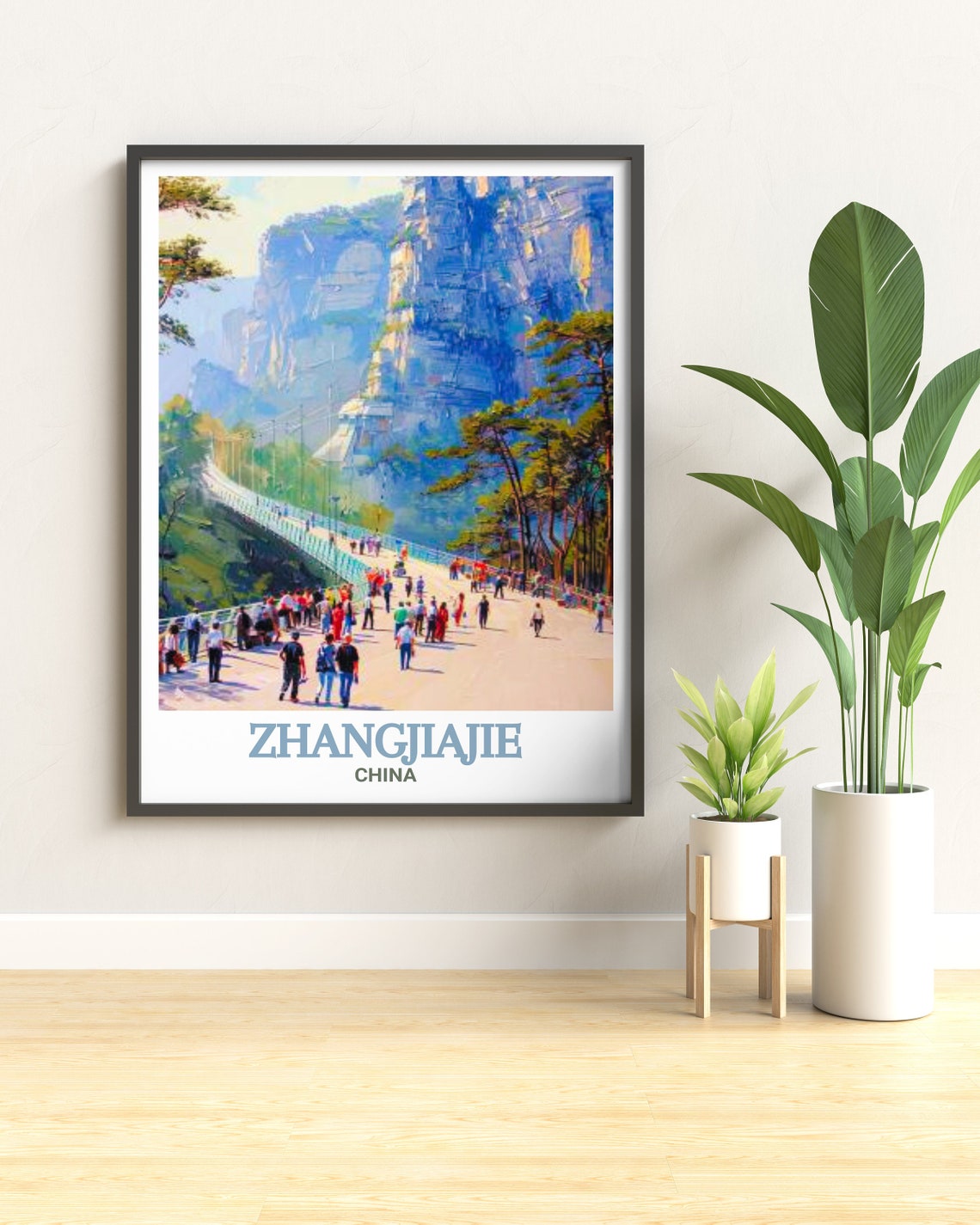 Zhangjiajie Art Glass Bridge Of Zhangjiajie Grand Canyon Poster Glass Bridge Of Zhangjiajie Grand Canyon Print Zhangjiajie Poster - Image 3