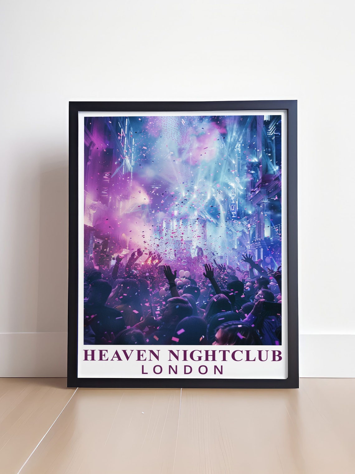 Heaven Nightclub Poster Celebrating Acid House Music London Nightlife Art Theme Nights At Heaven Nightclub Print - Image 4