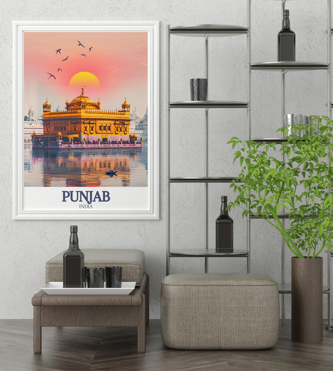 Golden Temple Amritsar Sunrise Reflection Punjab India Poster - Image 3