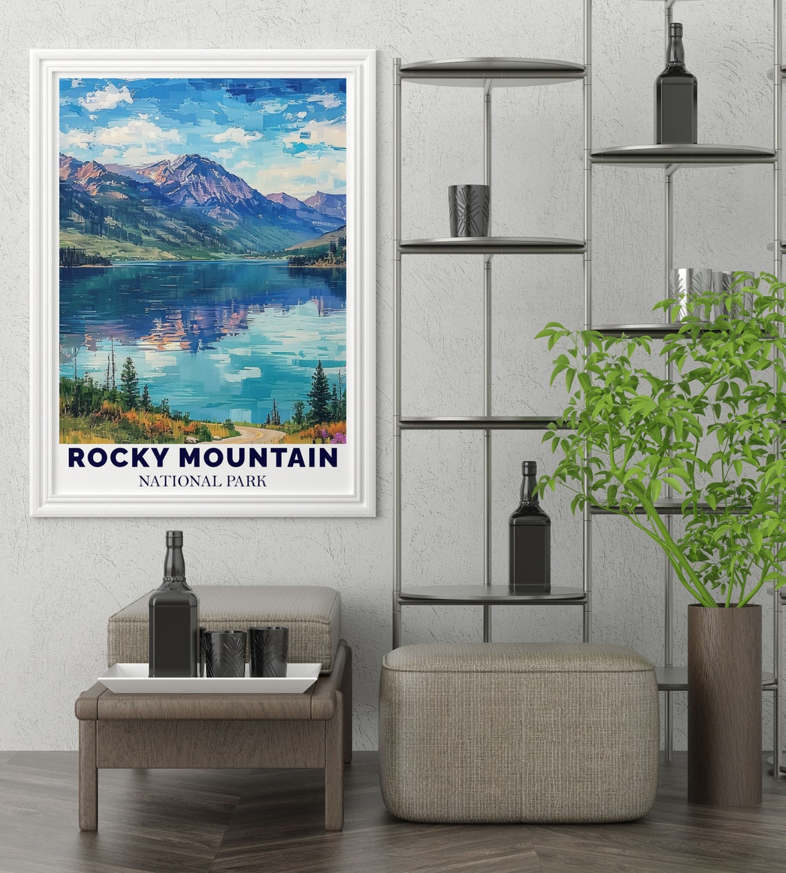 Rocky Mountain National Park Alpine Lake Reflection Travel Poster - Image 3