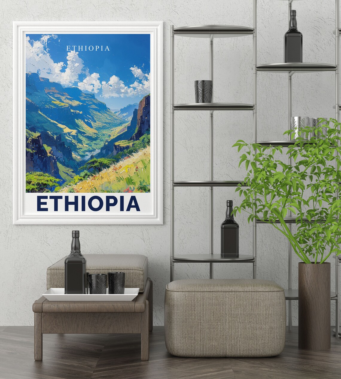 Ethiopia Wall Art Simien Mountains Decor Ethiopia Art Print Addis Ababa Poster - Image 4