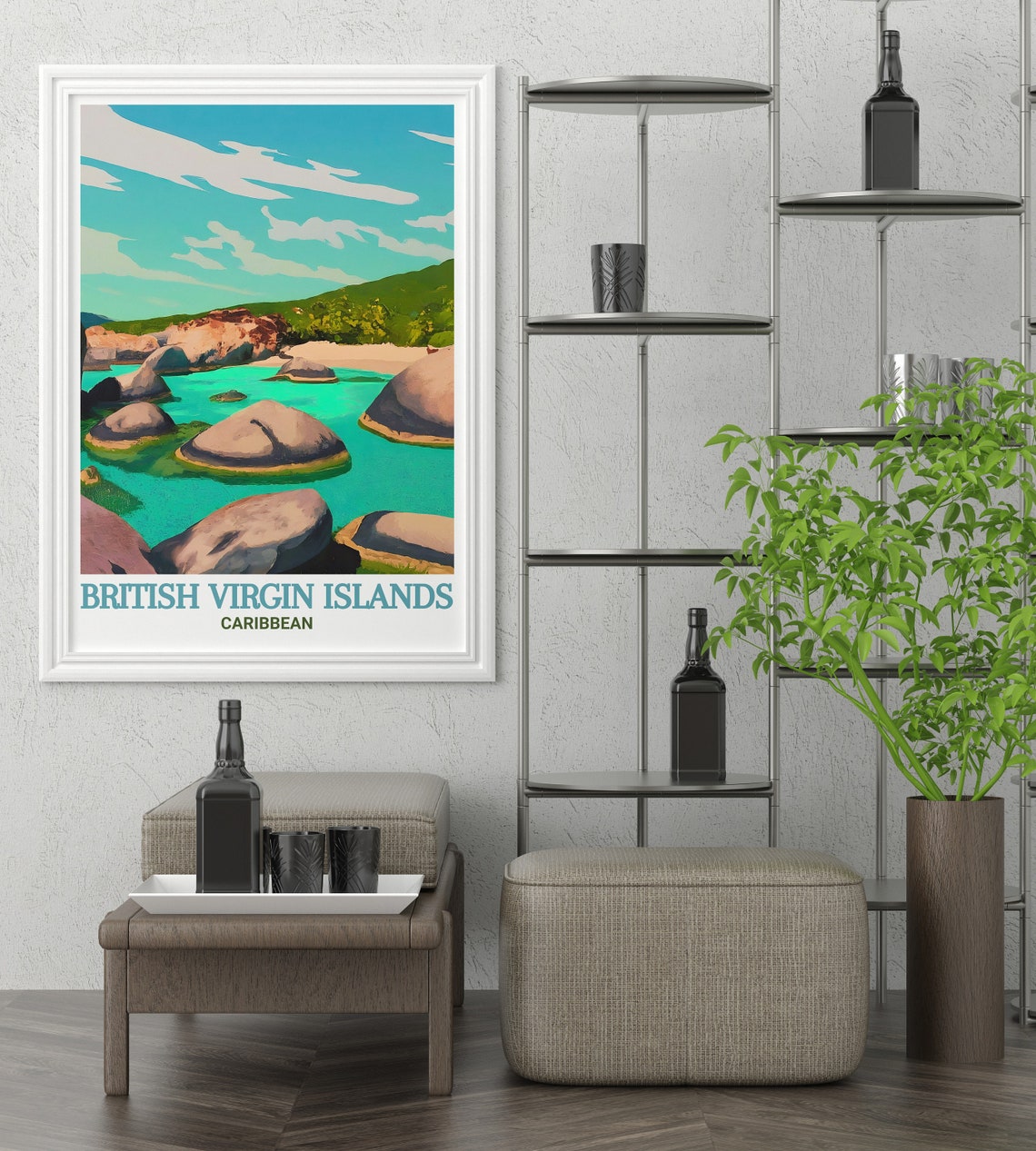 The Baths Granite Boulders Turquoise Cove Virgin Gorda Poster - Image 2