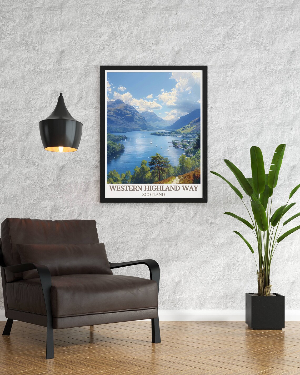West Highland Way Scotland Loch Lomond Sailboats View Poster - Image 3