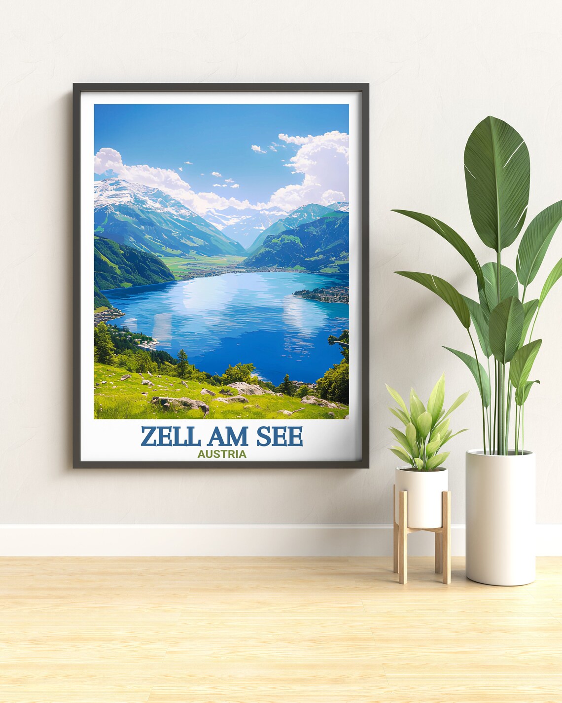 Zell Am See Austria Lake Zell Alpine Summer View Travel Poster - Image 2