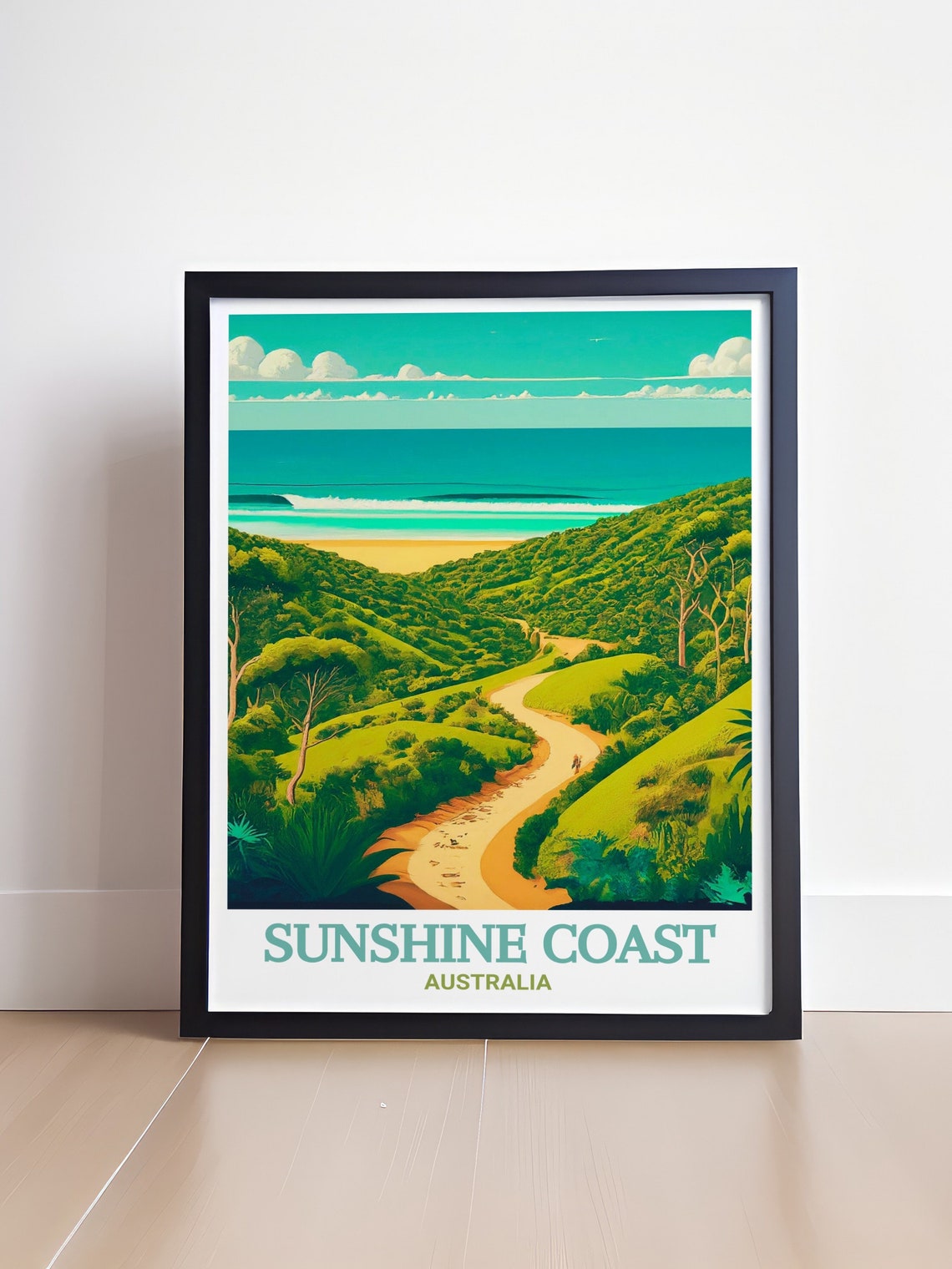Sunshine Coast Australia Noosa National Park Beach Travel Poster - Image 4