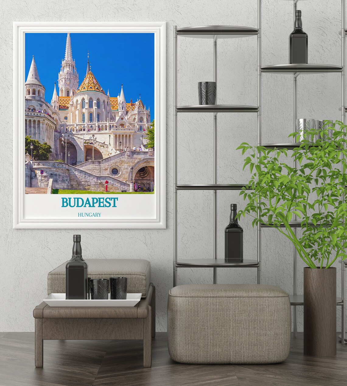 Budapest Fisherman's Bastion Zsolnay Roofs Hungary Castle Poster - Image 4