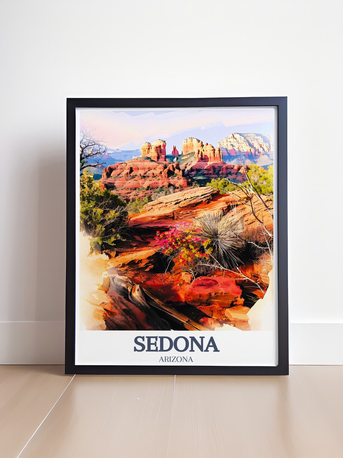 Sedona Arizona Cathedral Red Rock Desert Vista Travel Poster - Image 4