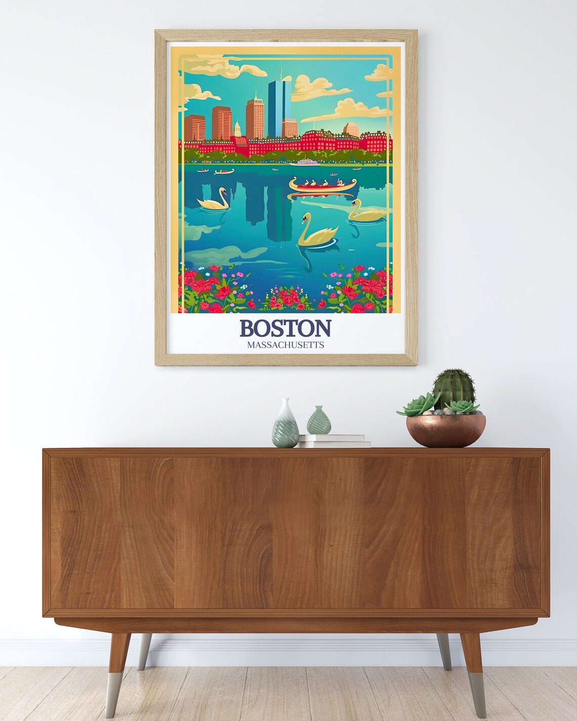 Boston Financial District, Charles River Travel Poster - Image 3