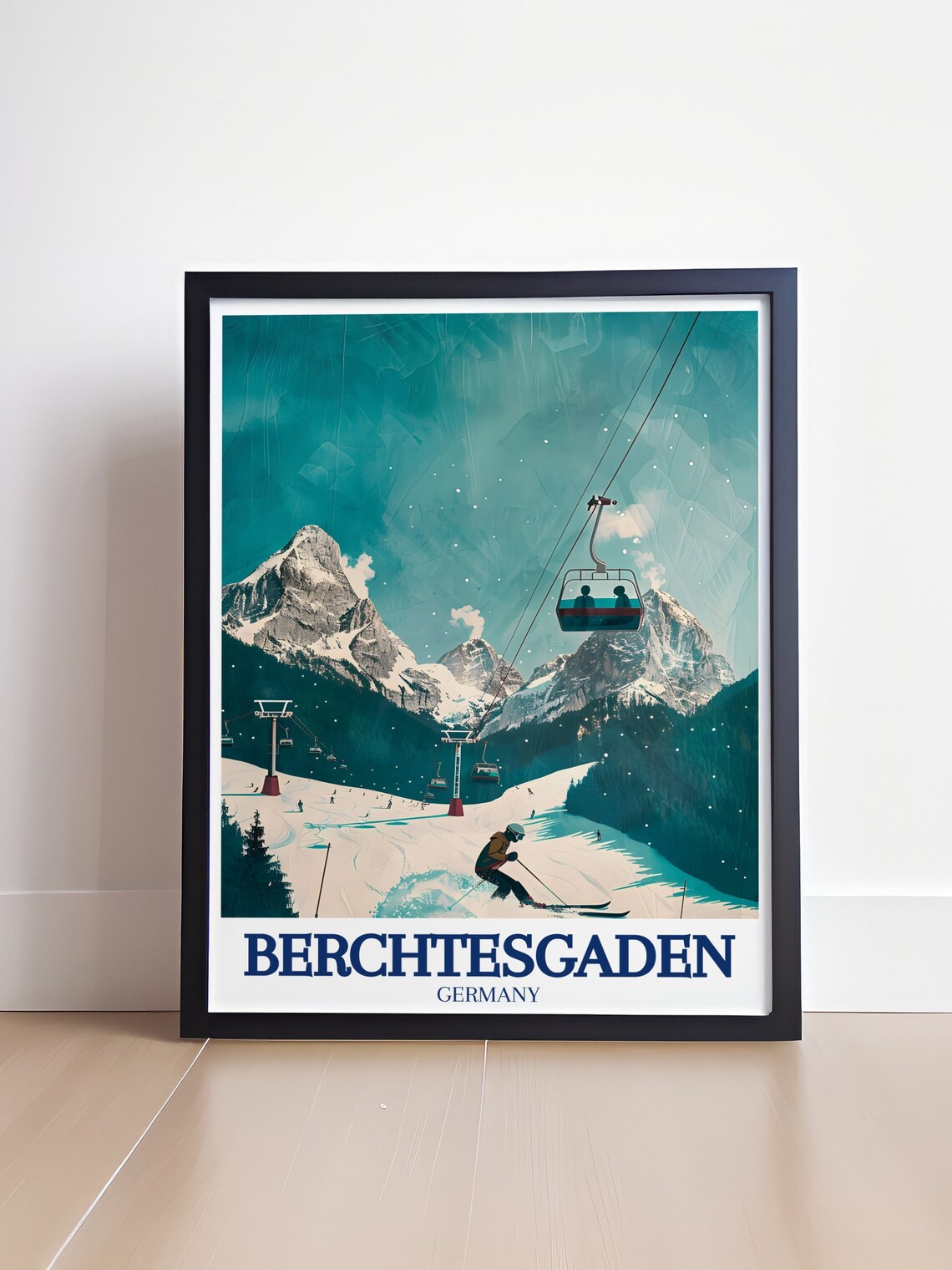Berchtesgaden Jennerbahn Ski Area Travel Poster - Image 4