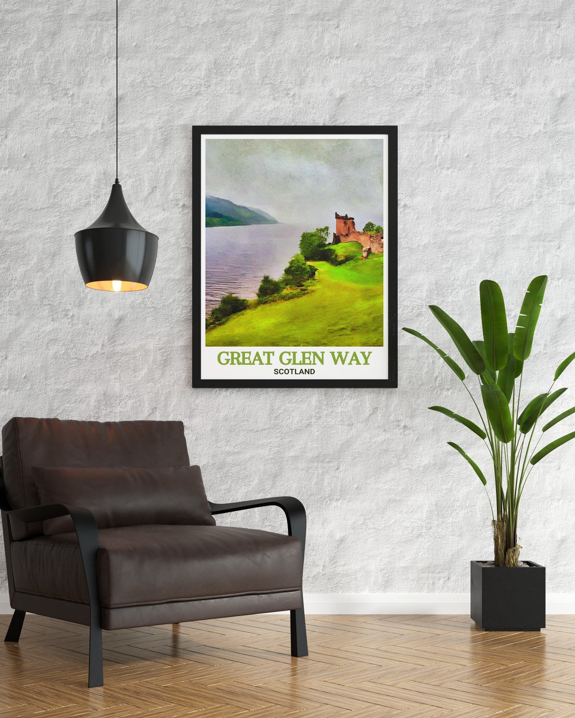 Great Glen Way Loch Ness Urquhart Castle Ruins Shoreline Poster - Image 3