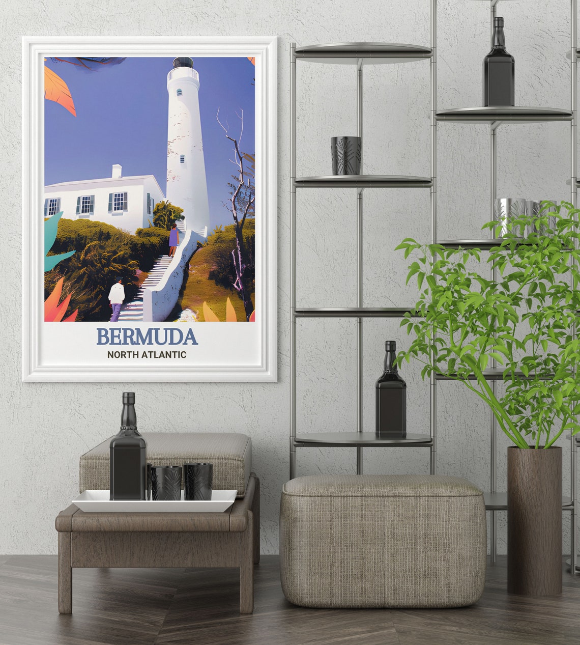 Bermuda Gibbs Hill Lighthouse Tropical Gardens Coastal Poster - Image 4