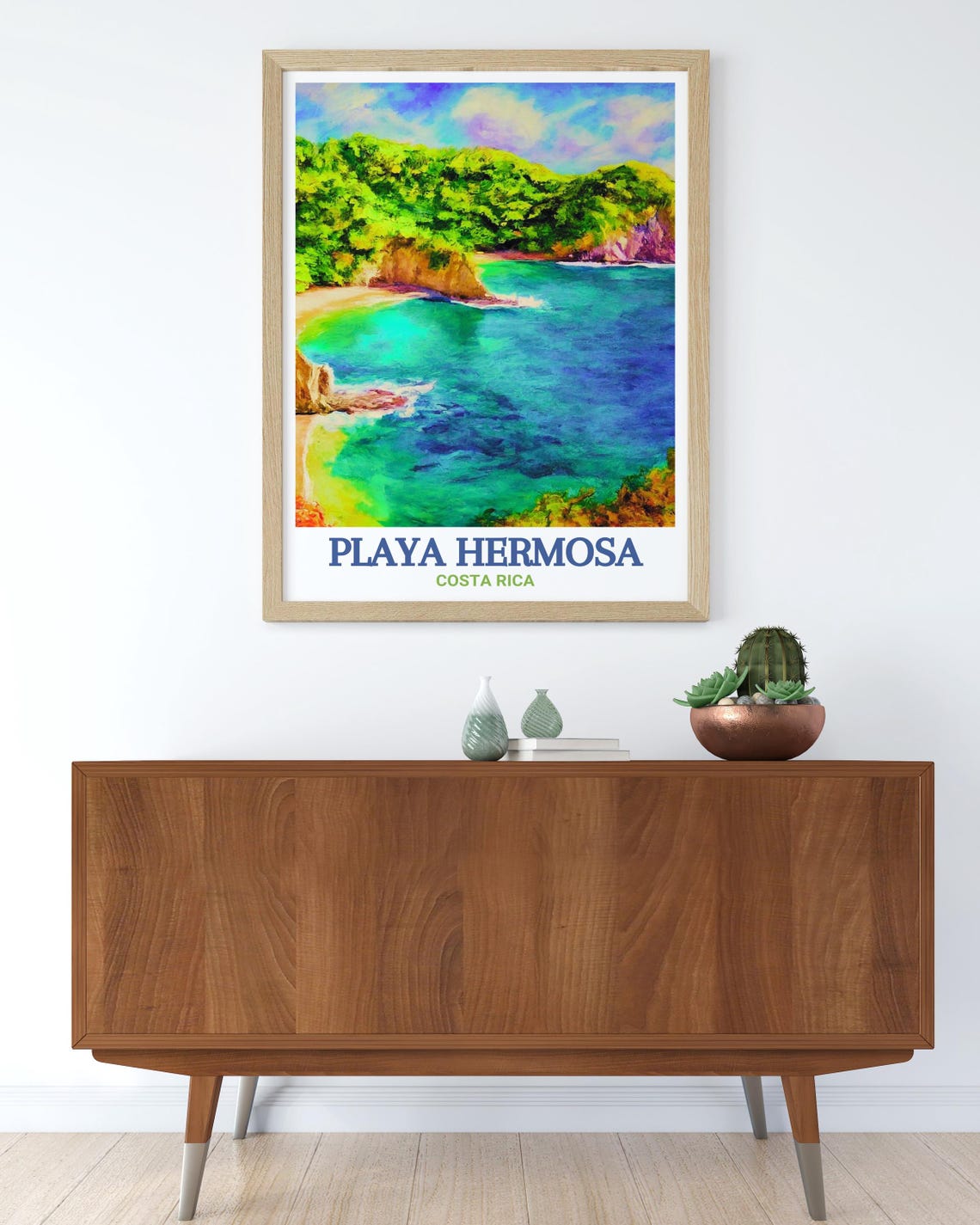 Playa Hermosa Costa Rica Hidden Turquoise Cove Cliffs Poster - Image 4