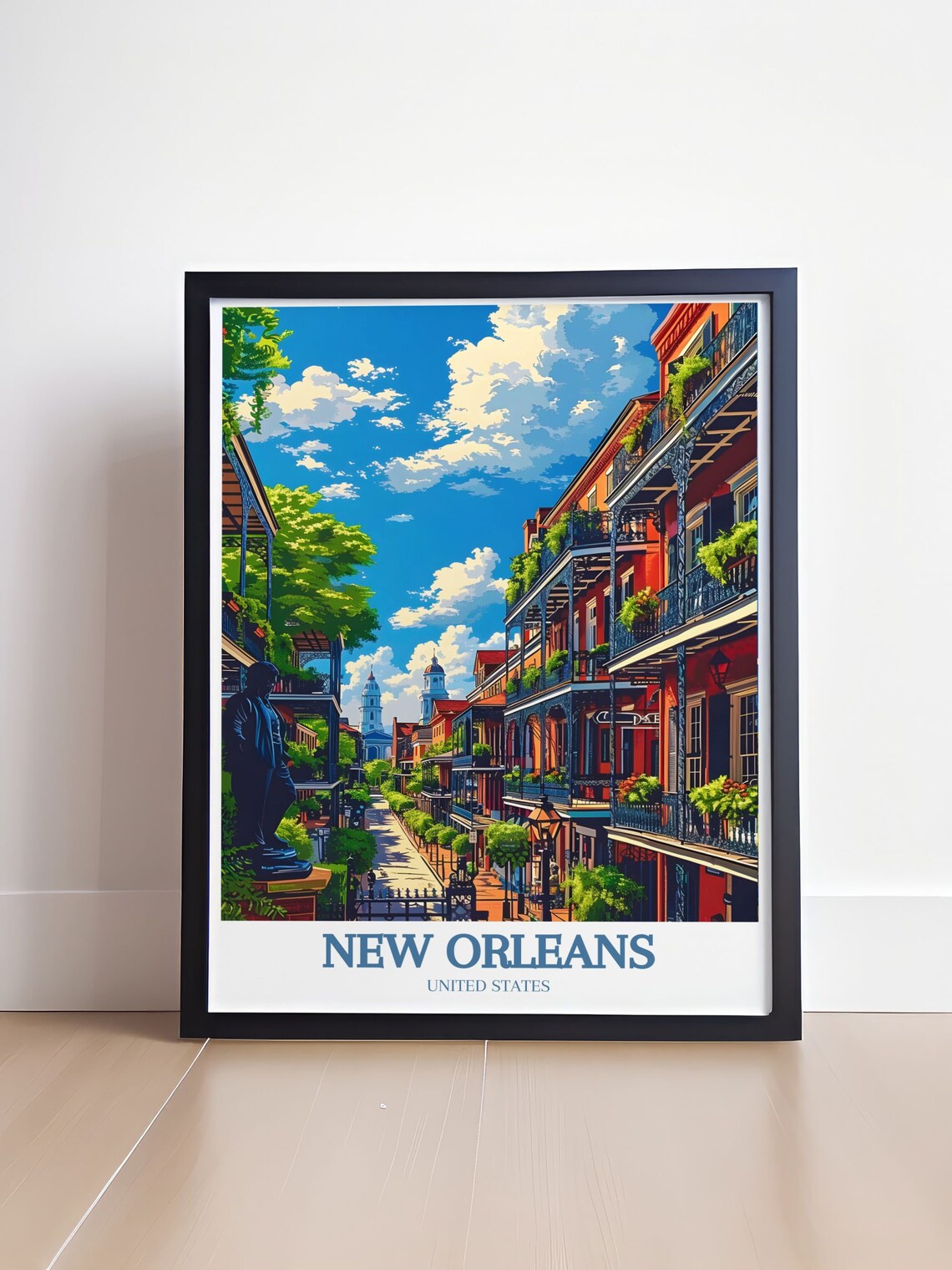 New Orleans Jackson Square & Bourbon Street Art Print - Image 4